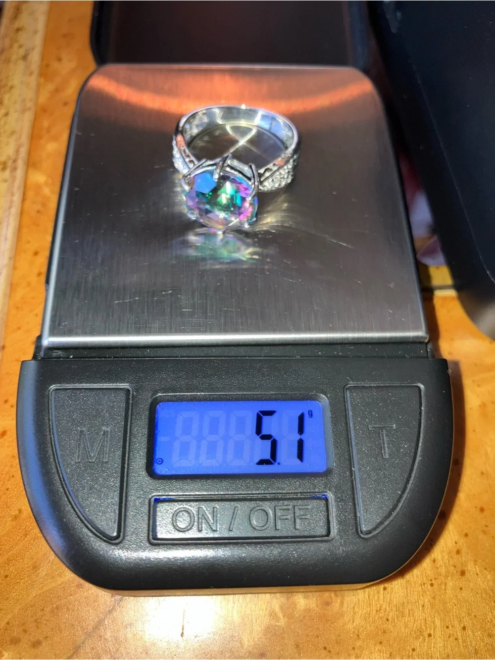 Mystic Quartz White Topaz Ring Size 9